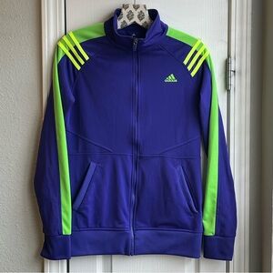 Adidas Women’s Athletic Colorblock Track Jacket Purple Green Yellow Size S